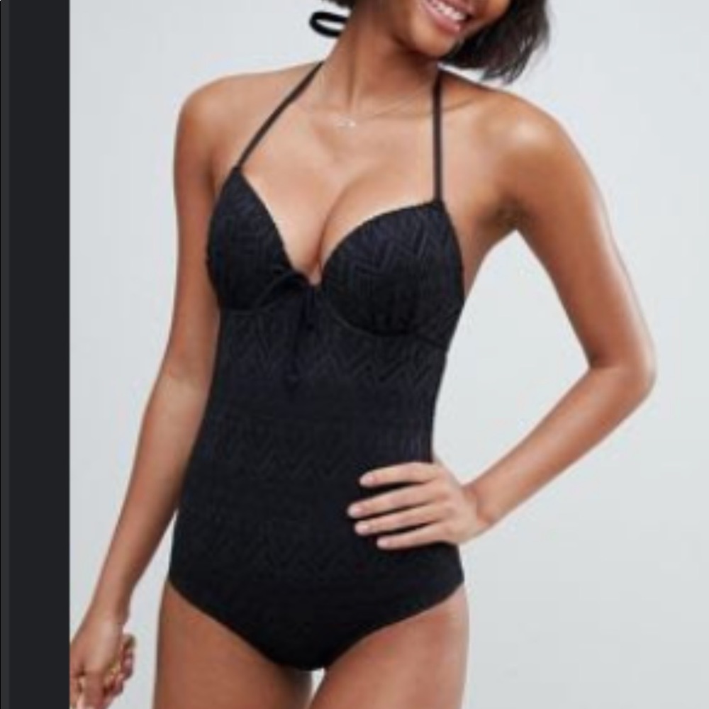 Black One-Piece Bathing Suit